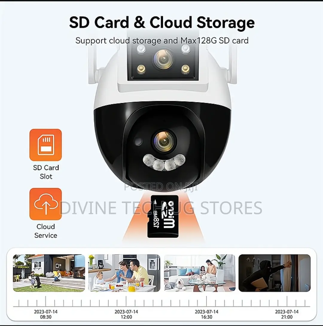 360 Dual Lens Wifi PTZ Wireless IP Indoor And Outdoor Camera