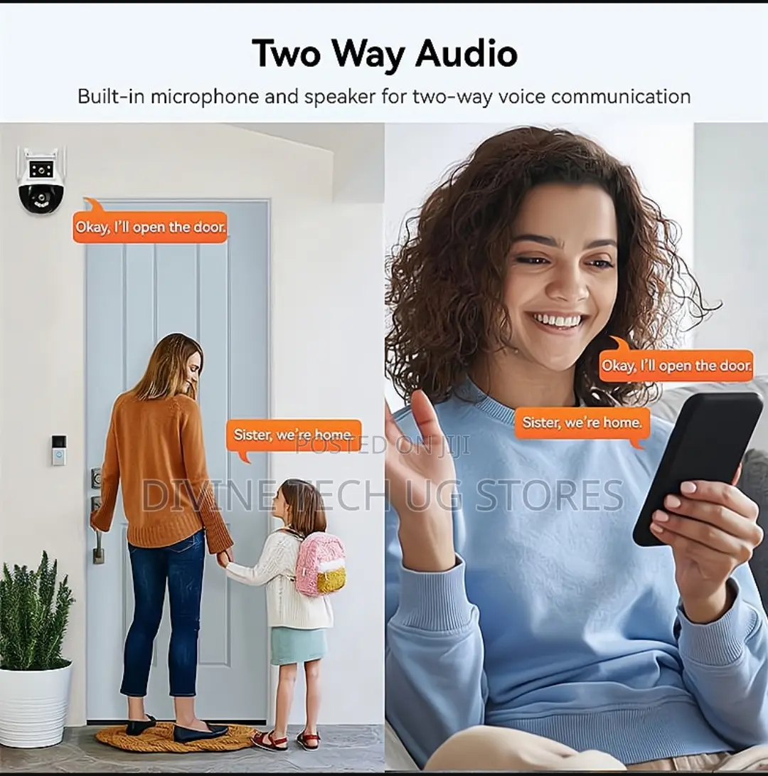360 Dual Lens Wifi PTZ Wireless IP Indoor And Outdoor Camera