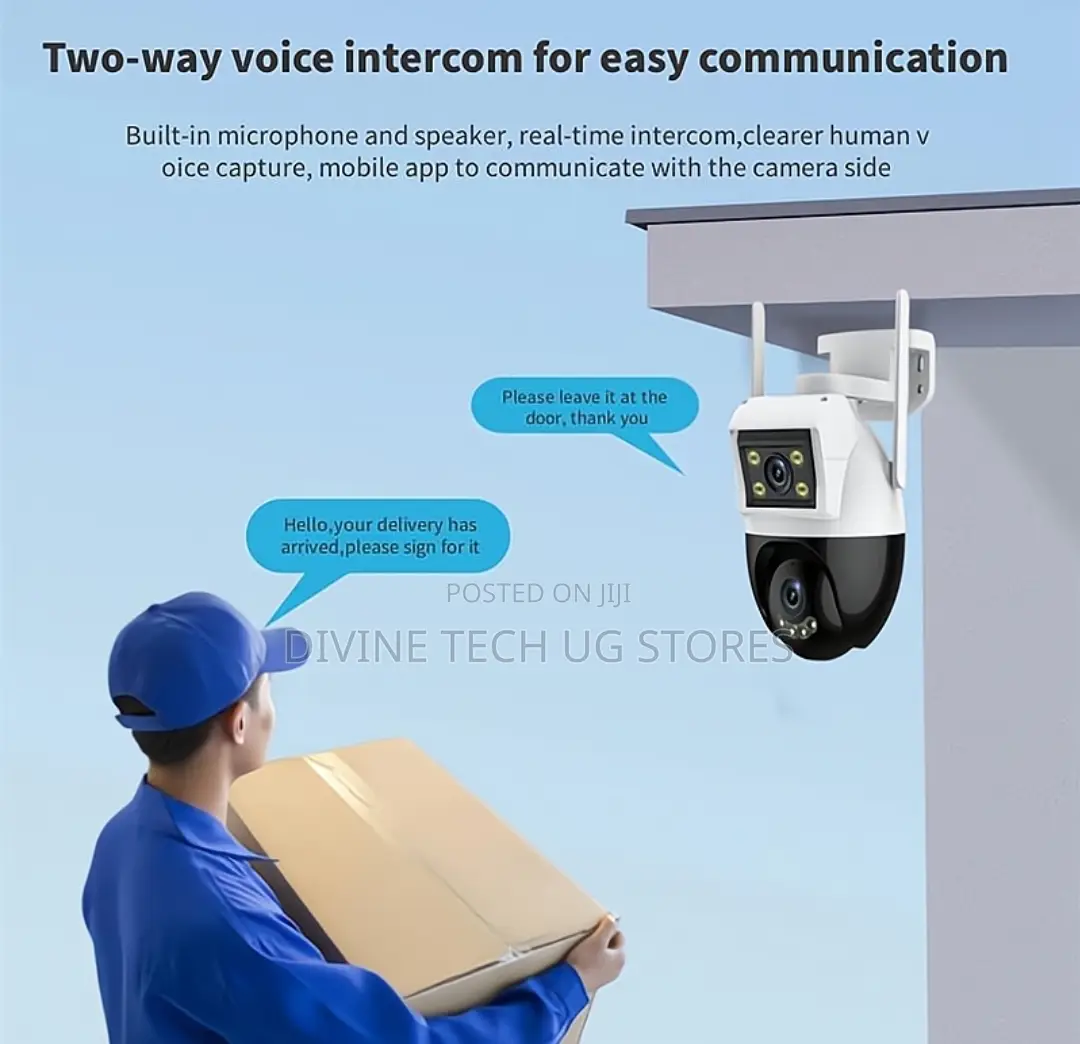360 Dual Lens Wifi PTZ Wireless IP Indoor And Outdoor Camera