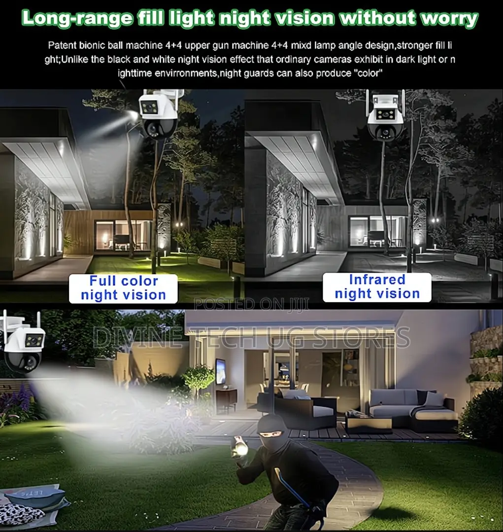 360 Dual Lens Wifi PTZ Wireless IP Indoor And Outdoor Camera