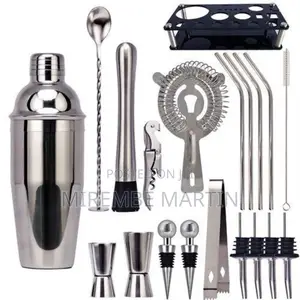 20 Pieces Stainless Steel Cocktail Shaker Set