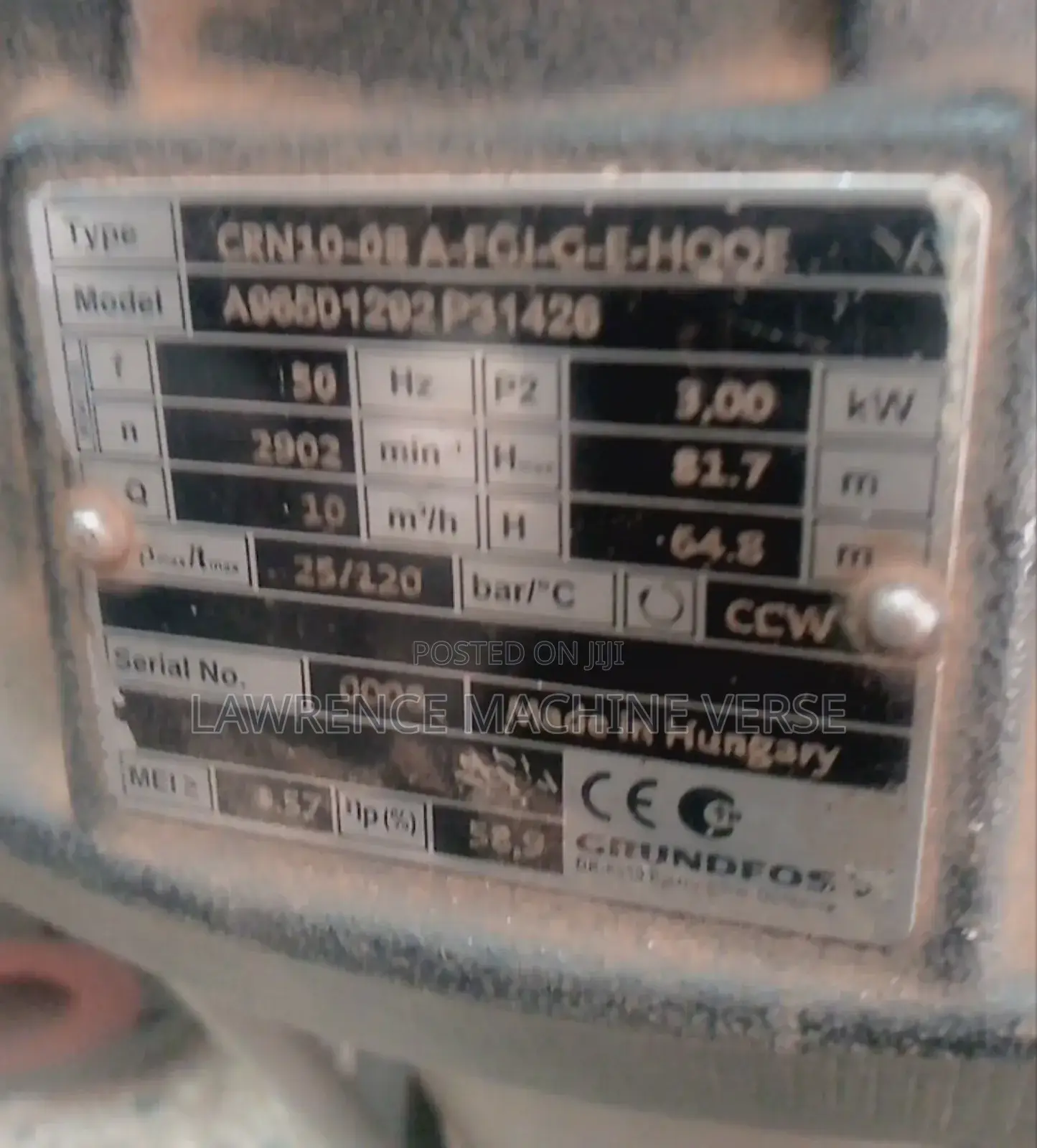Groundfos Water Pump 82m
