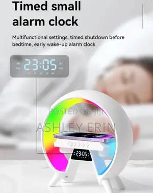 Photo - 15W Wireless Speaker Charger Alarm Clock Lamp