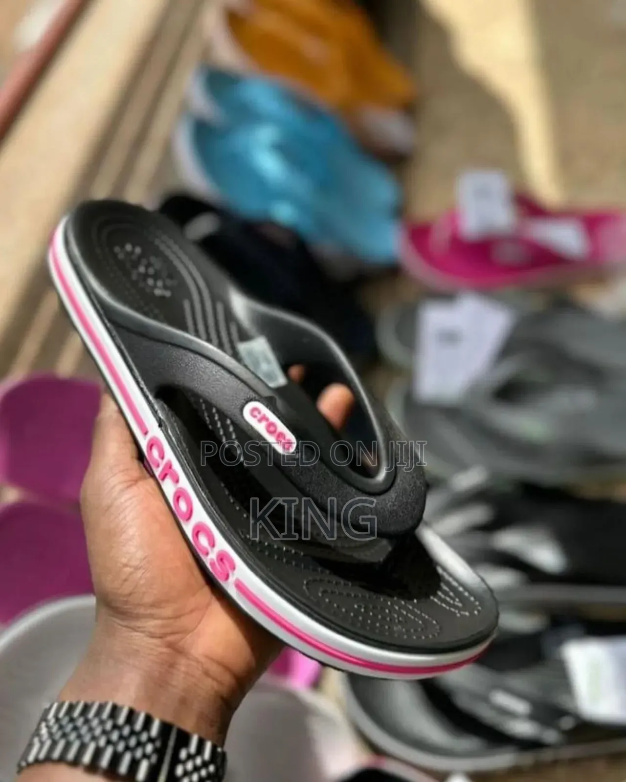 Black Crocs Flip Flops. 37,38,39,40,41,42,43,44,45