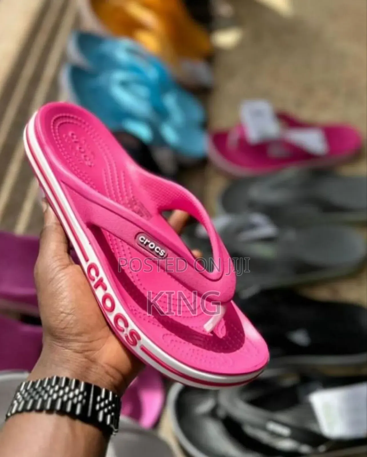 Flip Flops Pink. Crocs Sandals. All Sizes. Men and Women