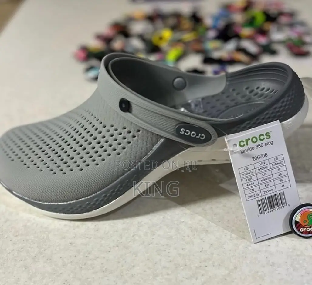 Grey New Crocs. Men and Women