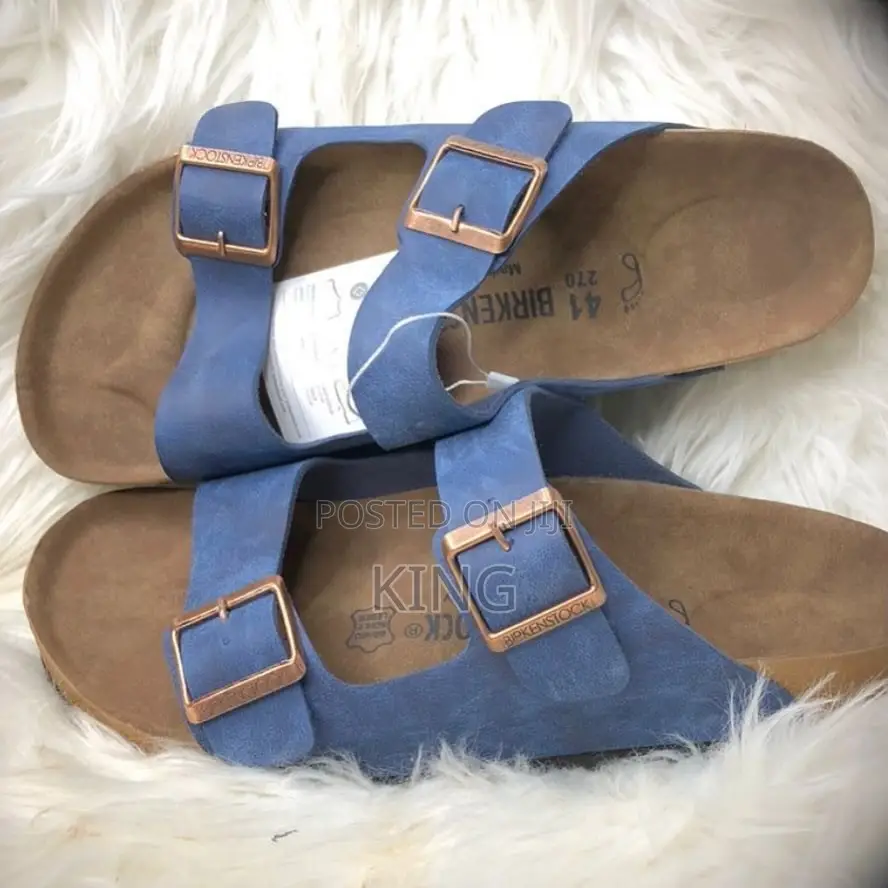 Blue Birkenstock Strap Sandals