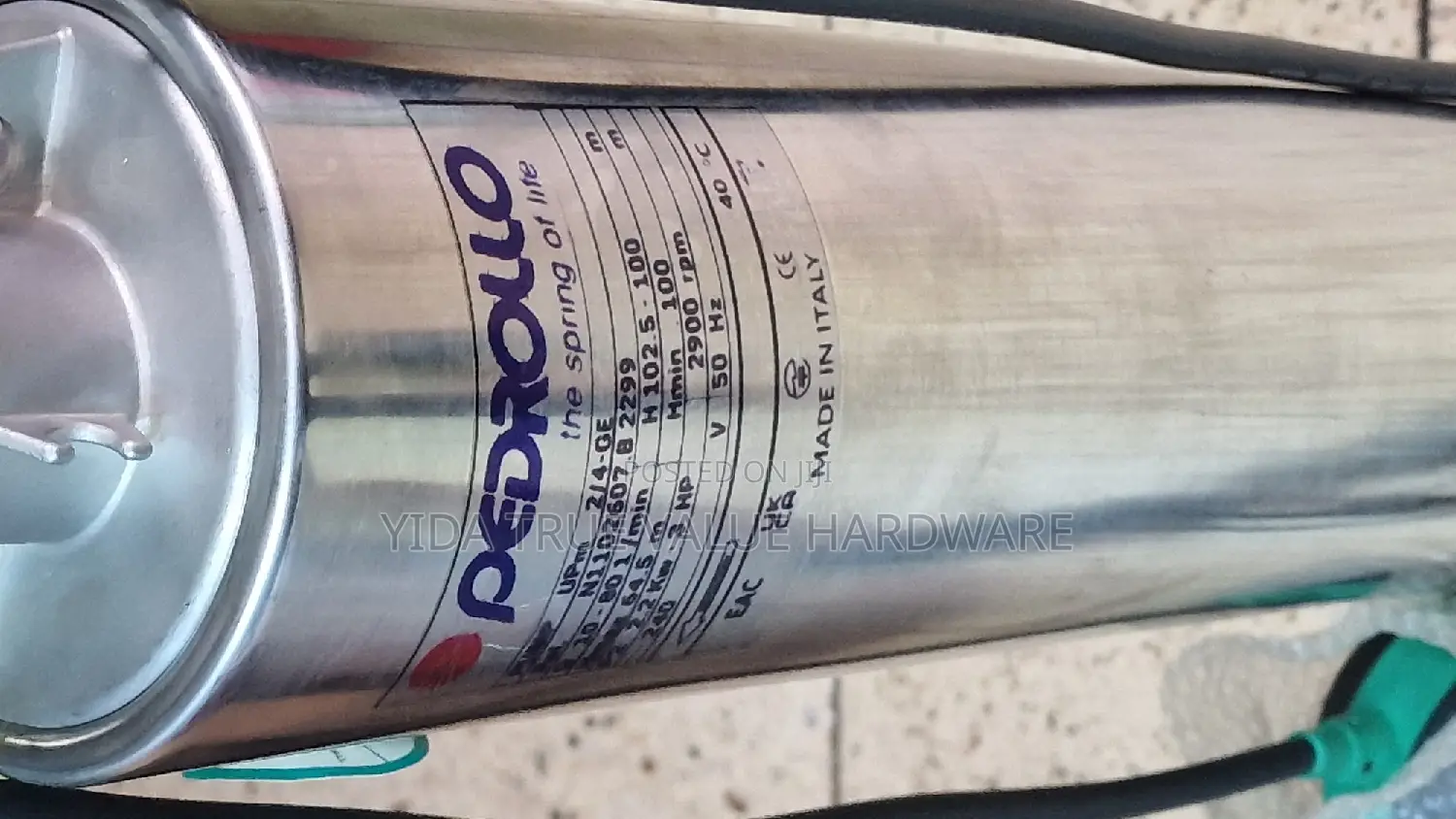 Water Pump 100m Pedrollo Italy 