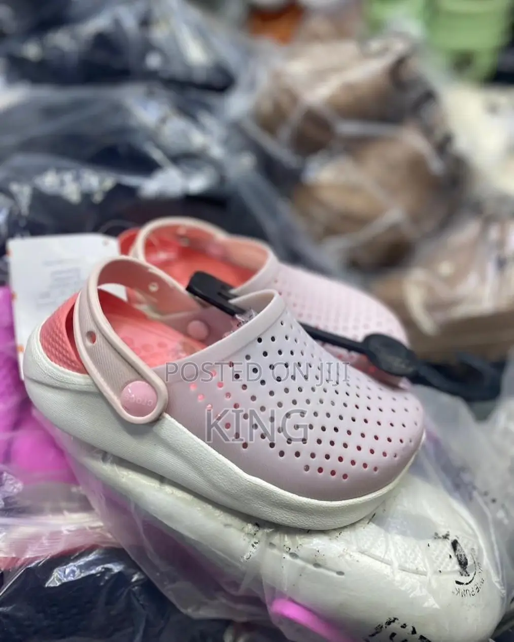 Literide Peach Crocs. New