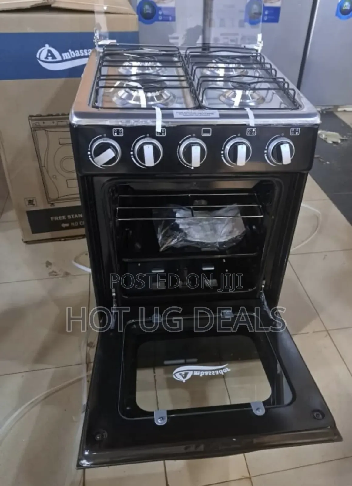 Ambassador Full Gas Cooker 50x50cm - Black