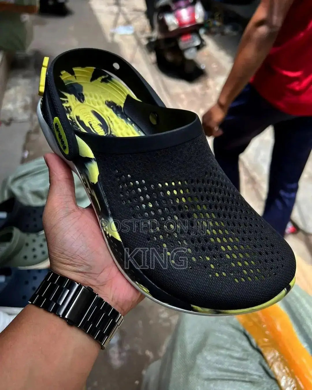 Clear Grey Literide Crocs