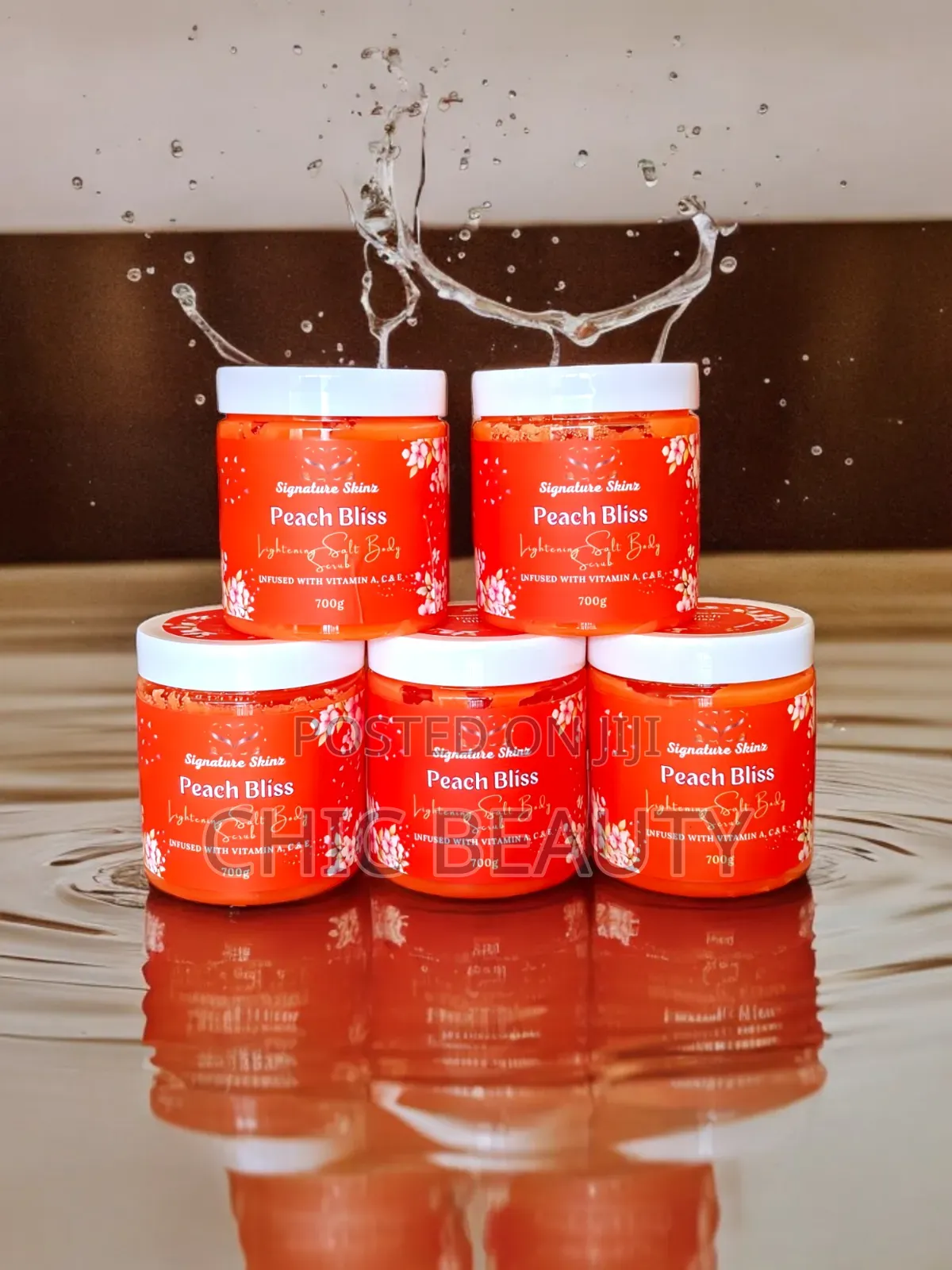 Peach Bliss Skin Lightening Salt Body Scrub 700g