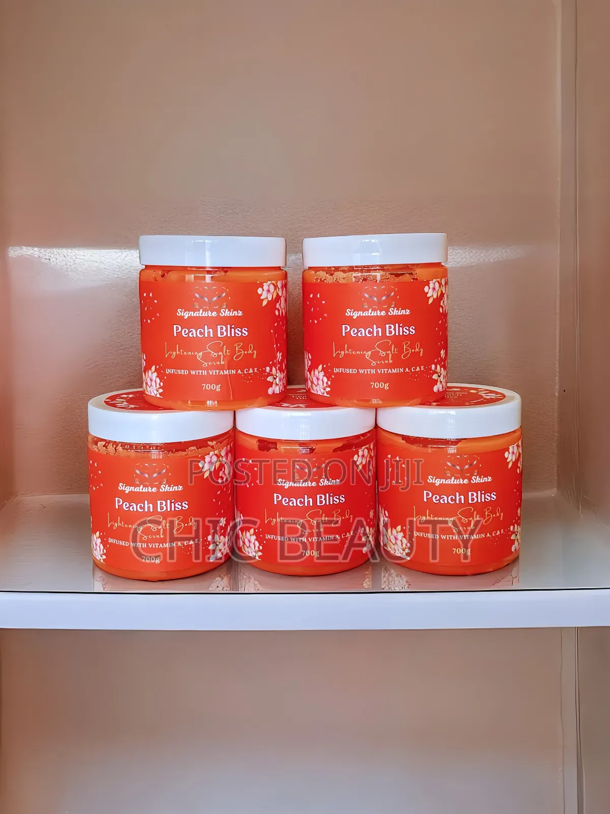 Peach Bliss Skin Lightening Salt Body Scrub 700g