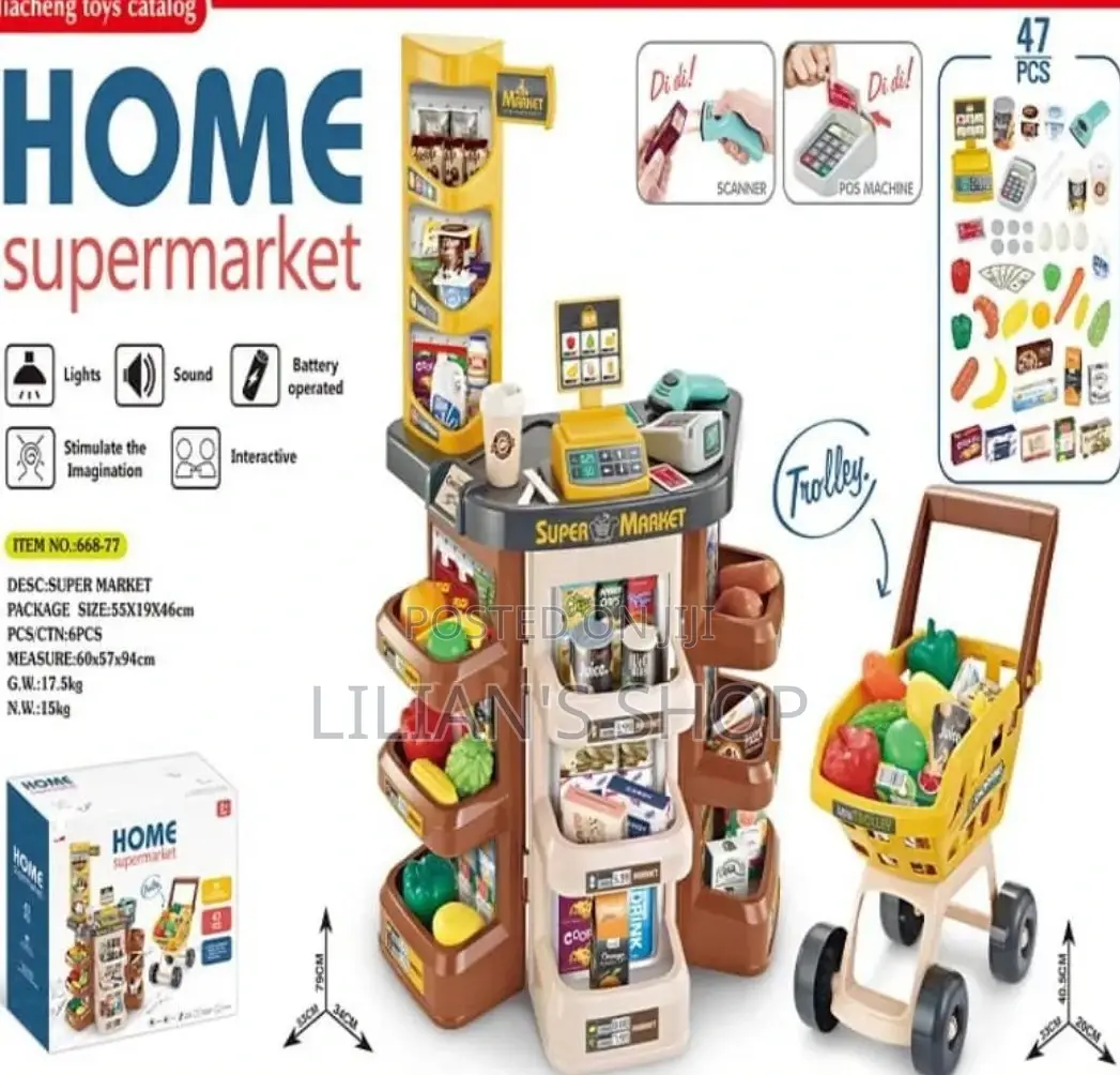 Girl Boy Supermarket Pretend Play Toy Set