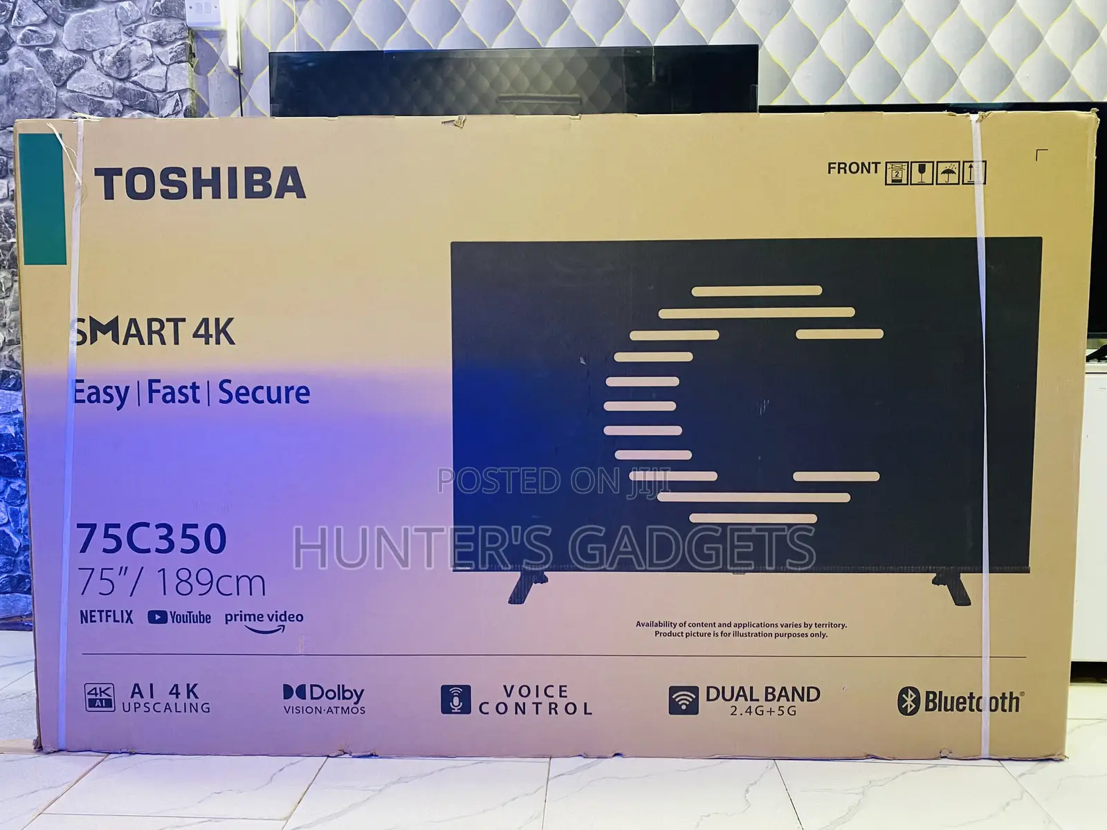 Brand New 75 Inch Toshiba Smart Uhd Vida Frameless Tv