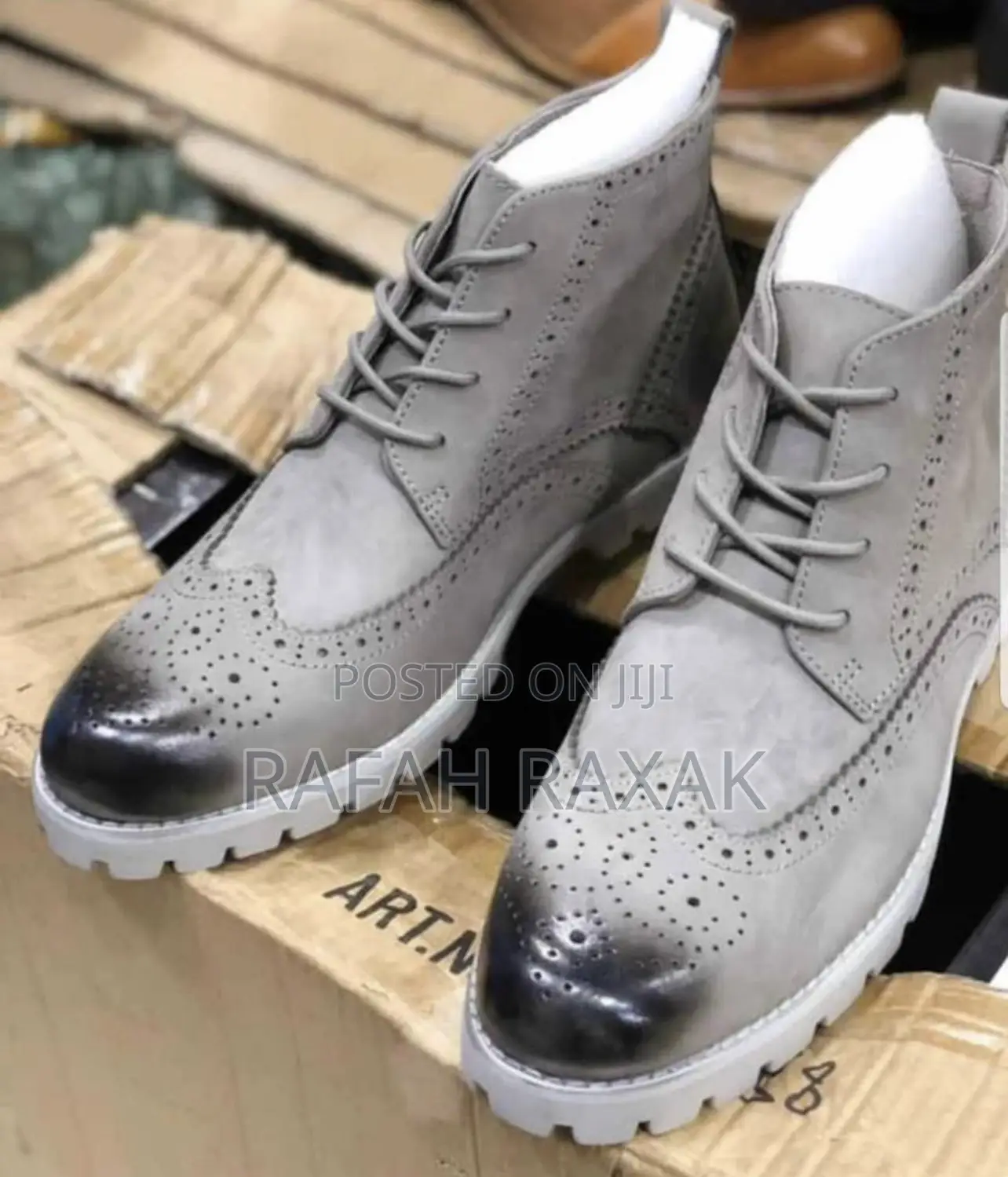 Original Grey Casual Timberland Oxford Leather Ankle Boots