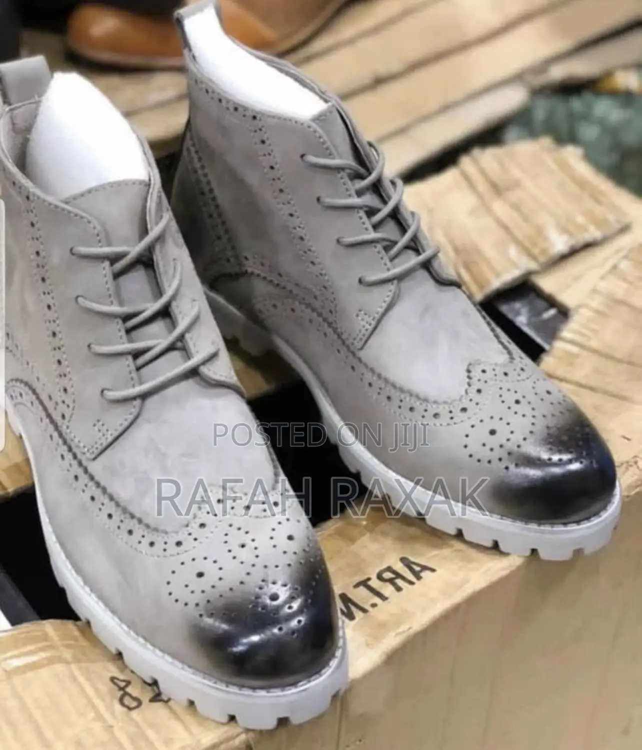 Original Grey Casual Timberland Oxford Leather Ankle Boots
