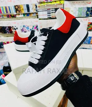 Original Alexander McQueen Black Red Designer Sneakers