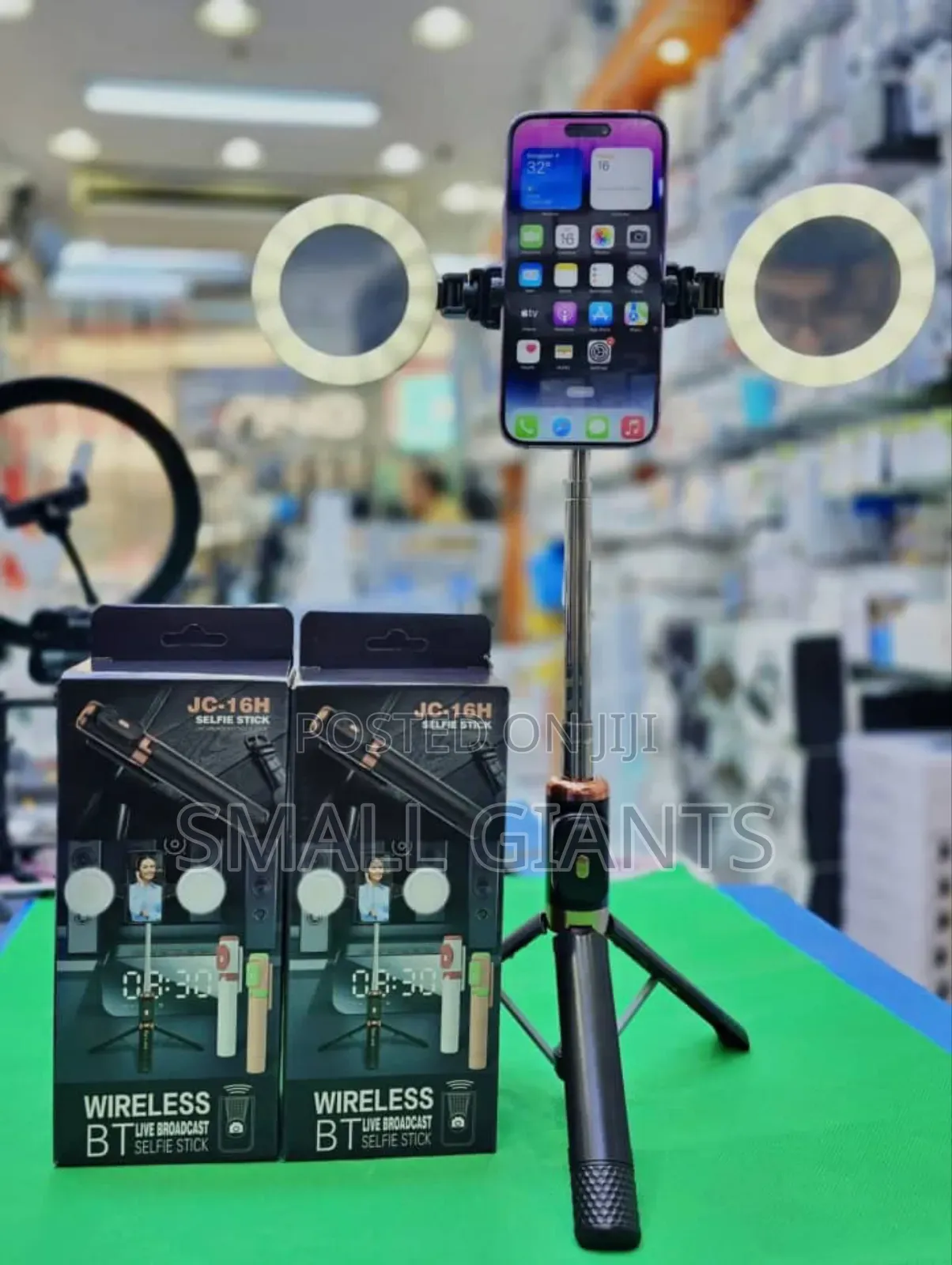 JC-16H Bluetooth Selfie Stick With Tripod and Double Lights
