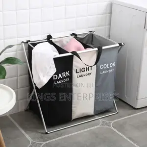 3-Compartment Laundry Basket