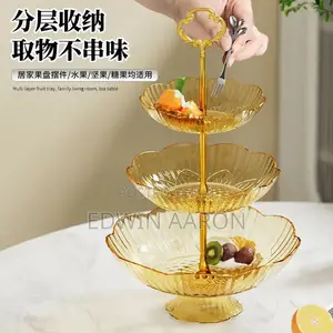 3 Layers Acrylic Plastic Fruit/ Dessert Plate
