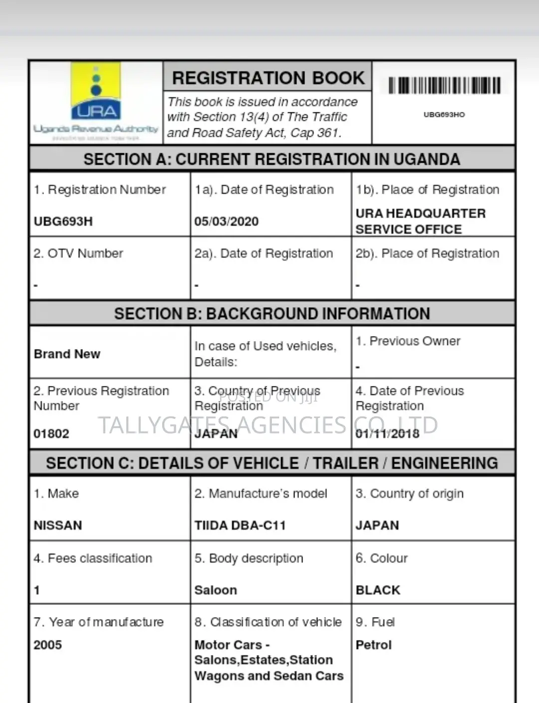 Logbook Transfer/Validation Registration Services. in Central Division - Legal Services ...