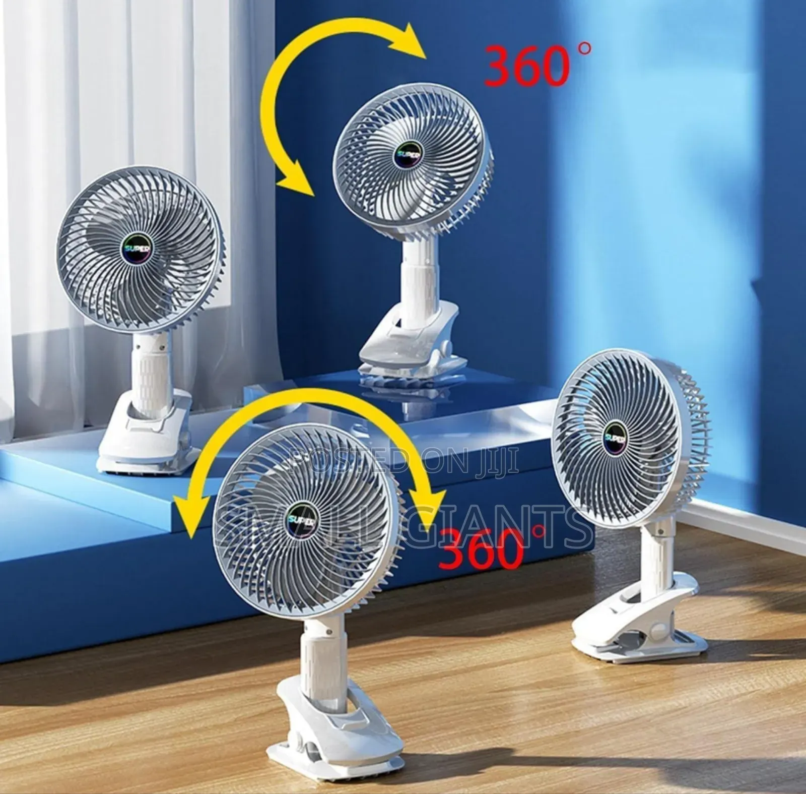 Portable Rechargeable Clamp Fan
