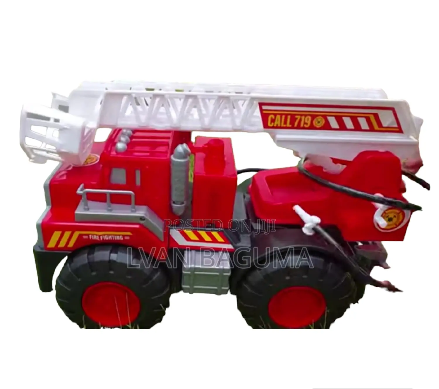 Fire Truck Toy for Kids - Manual Pushed, No Batteries