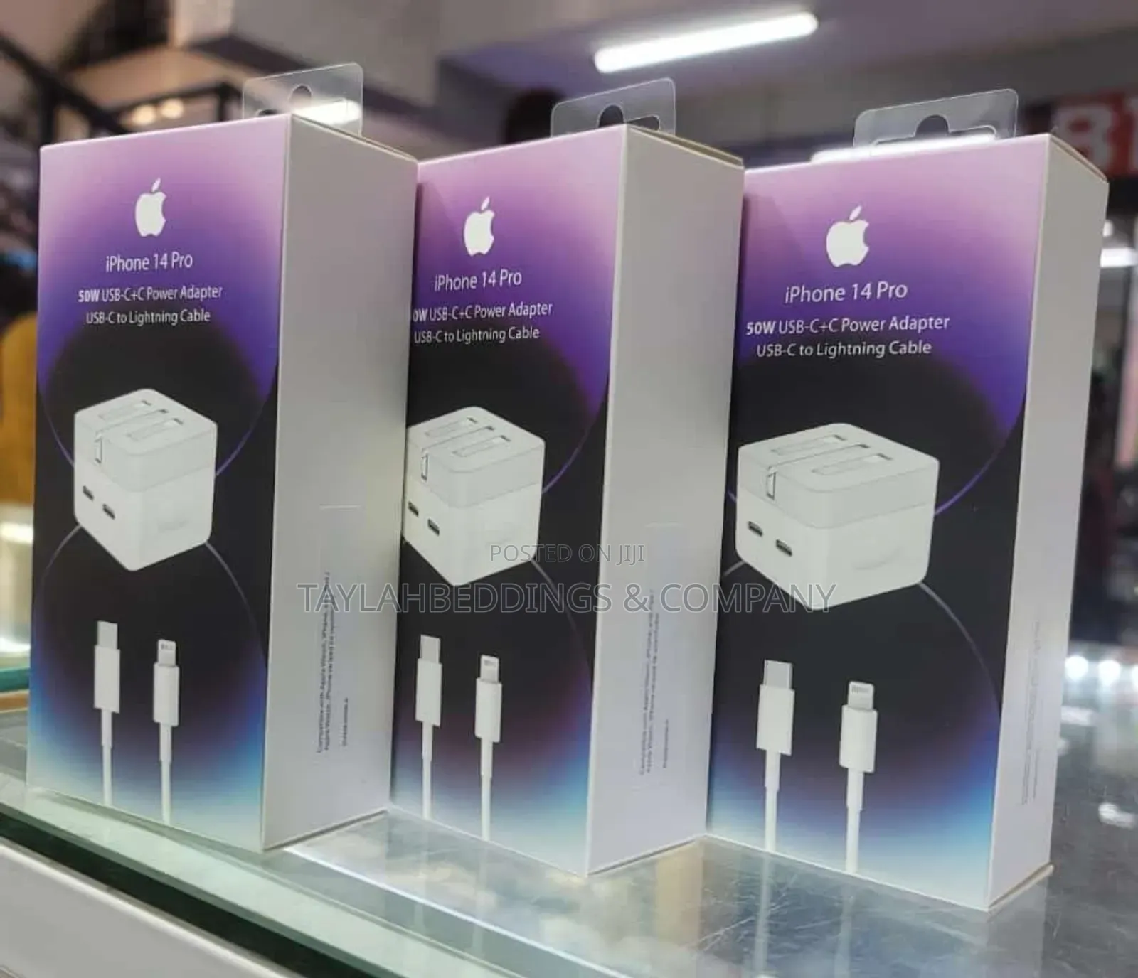 50W Dual Type C Lighting Fast Charger for iPhone 14 15
