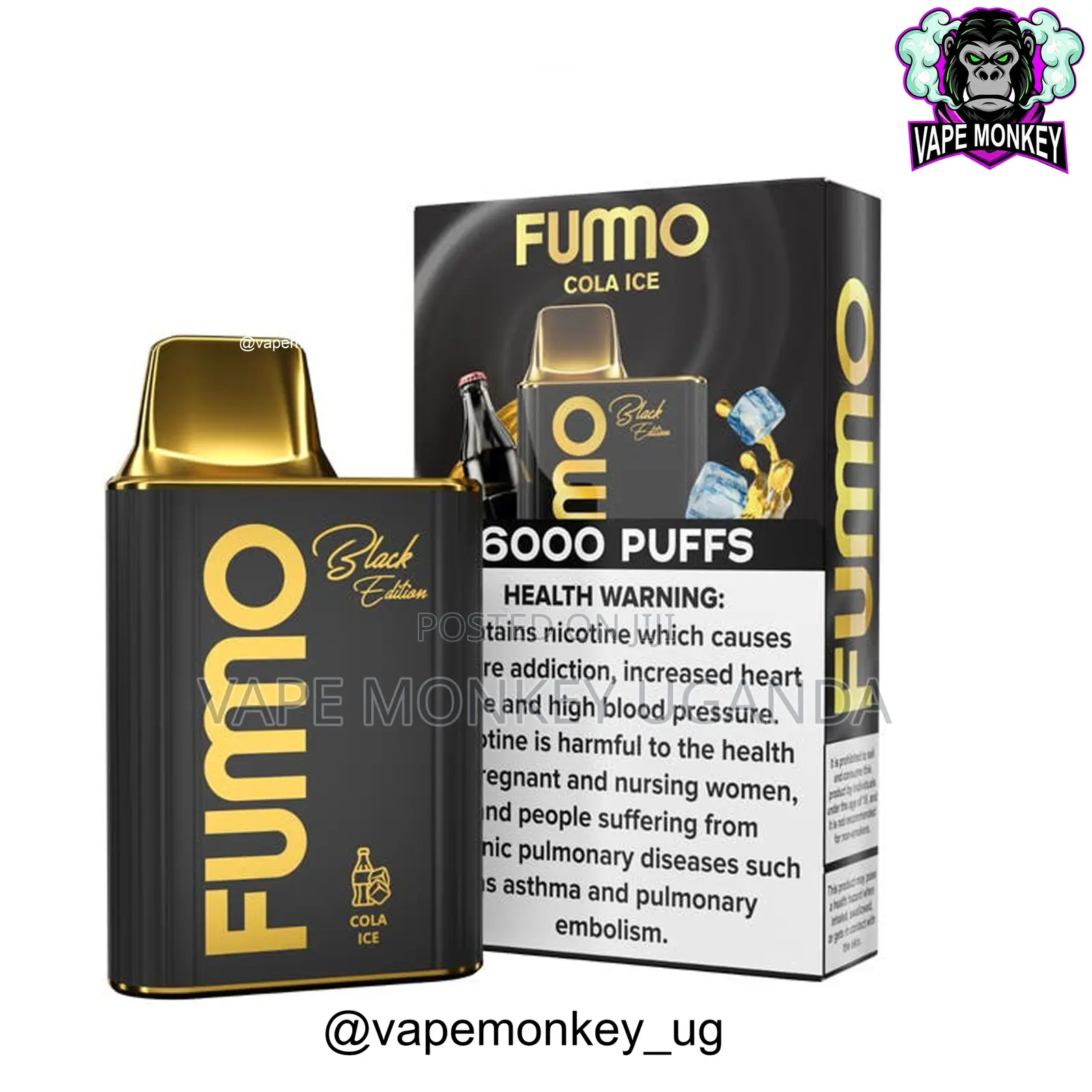 Fummo King Cola Ice Black Edition 20mg/Ml-600fummo Ki0 Puffs