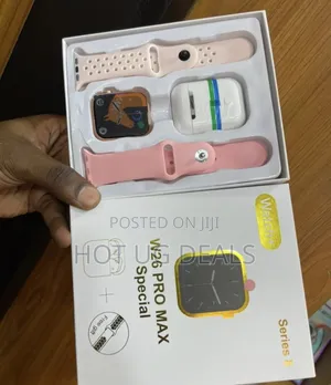 Photo - W26 Pro Max Smart Watch Series 8 + Free Airpods - Black