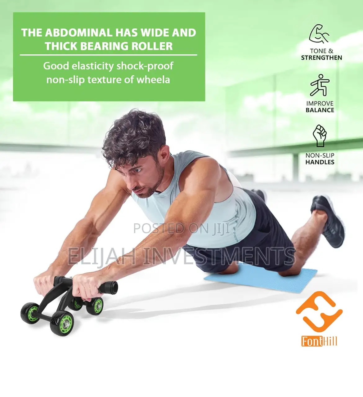 4 Wheel AB Abdominal Muscle Trainer
