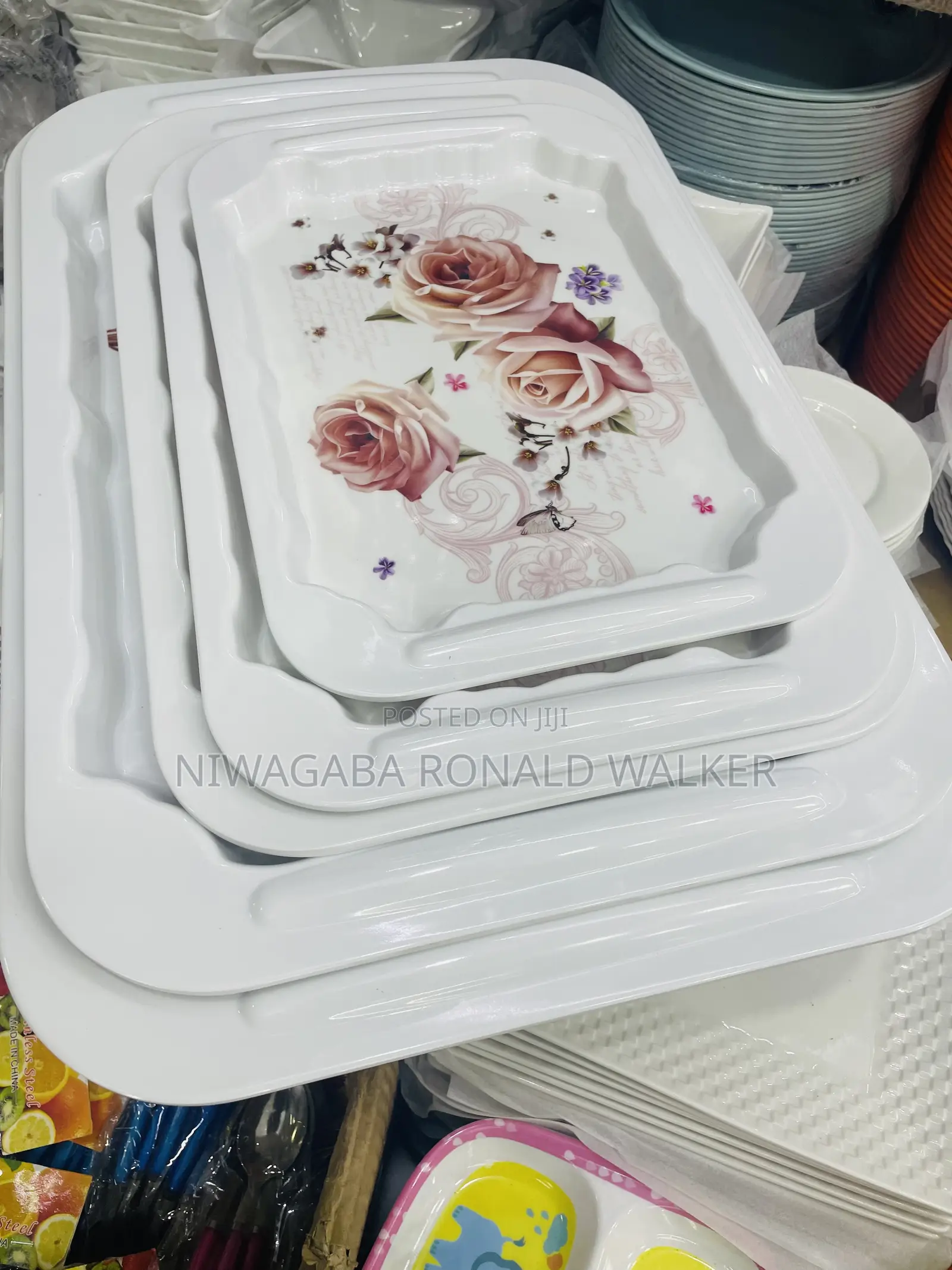 5pc Set of Melamine Trays