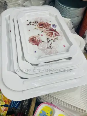 5pc Set of Melamine Trays