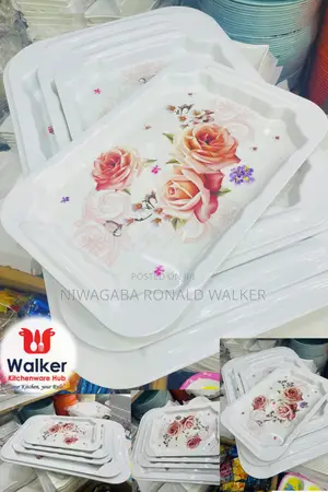 5pc Set of Melamine Trays