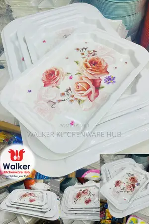 5pc Set of Melamine Trays