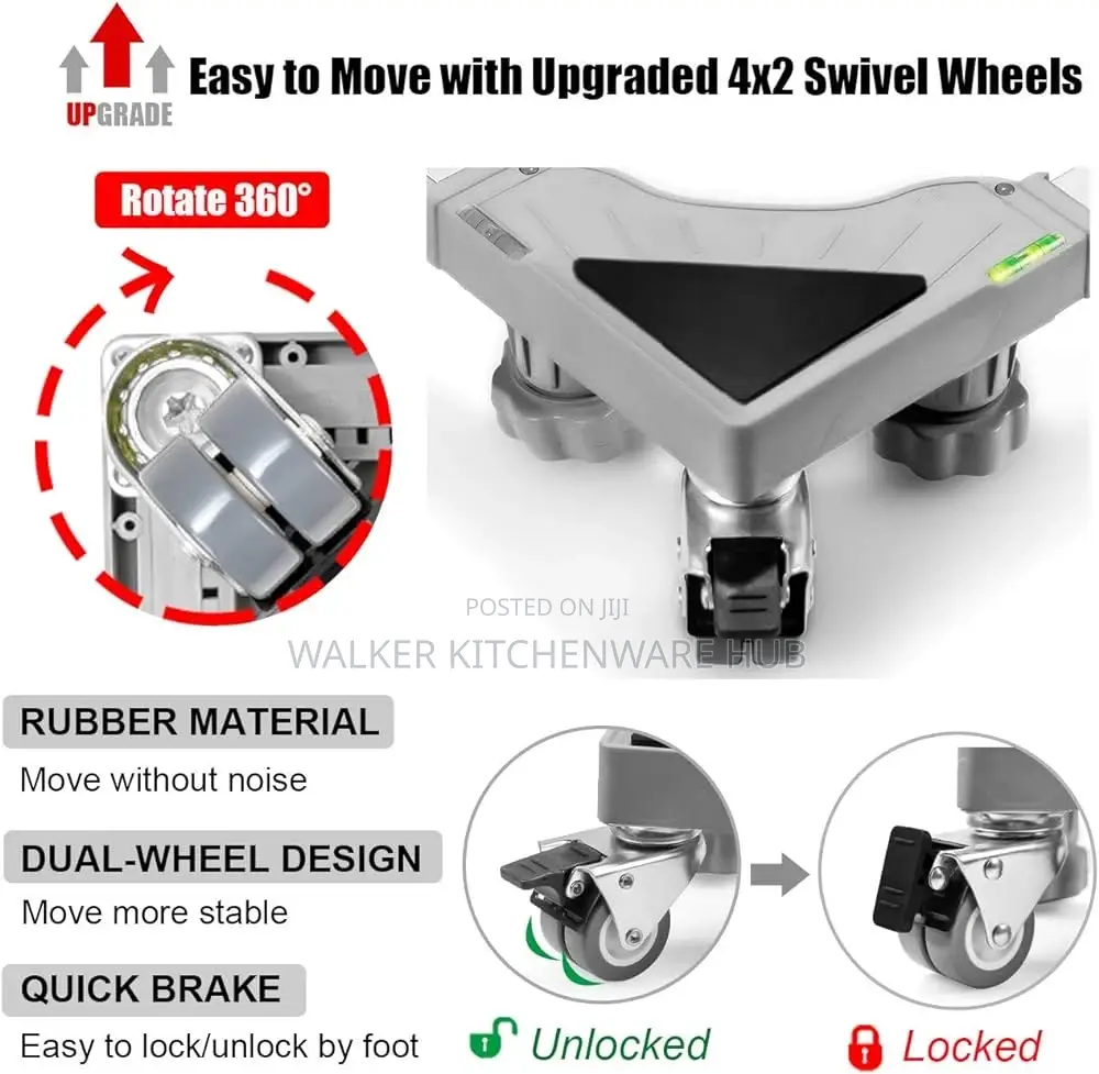 4 X 2 Shive Wheels Movable Base Stand for Washing Machines