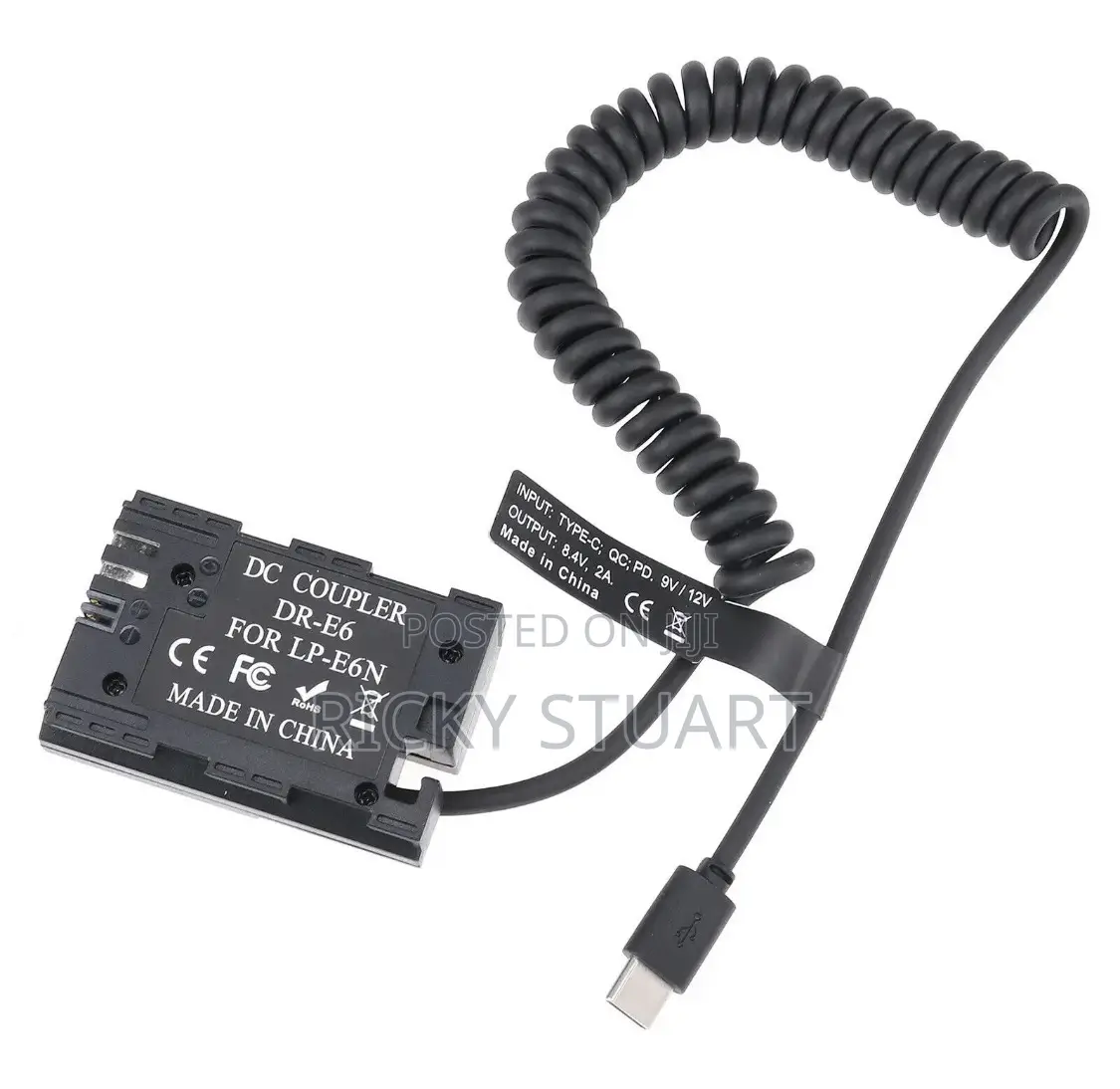 Lp-E6 Type C Usb-C Dummy Battery Charger for R5,R6,R, 6D,60D