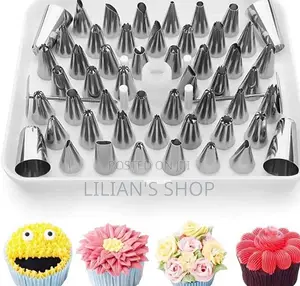 Steel 52 Pieces Icing Nozzles Tips Nozzle Cake Decorating