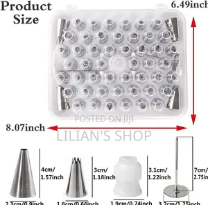 Steel 52 Pieces Icing Nozzles Tips Nozzle Cake Decorating