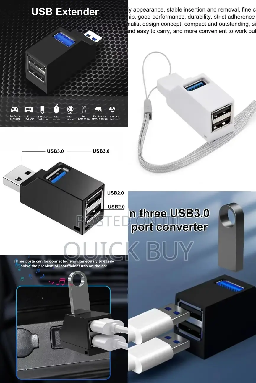 3 Port 3.0 USB Portable Extender