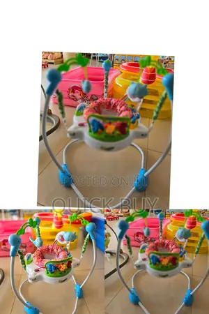 Baby Jumper Trolley With 360 Rota Table Padded Seat