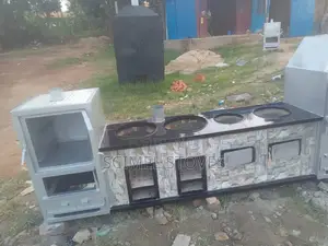 Double Firewood and Charcoal Burner With an Oven and BBQ