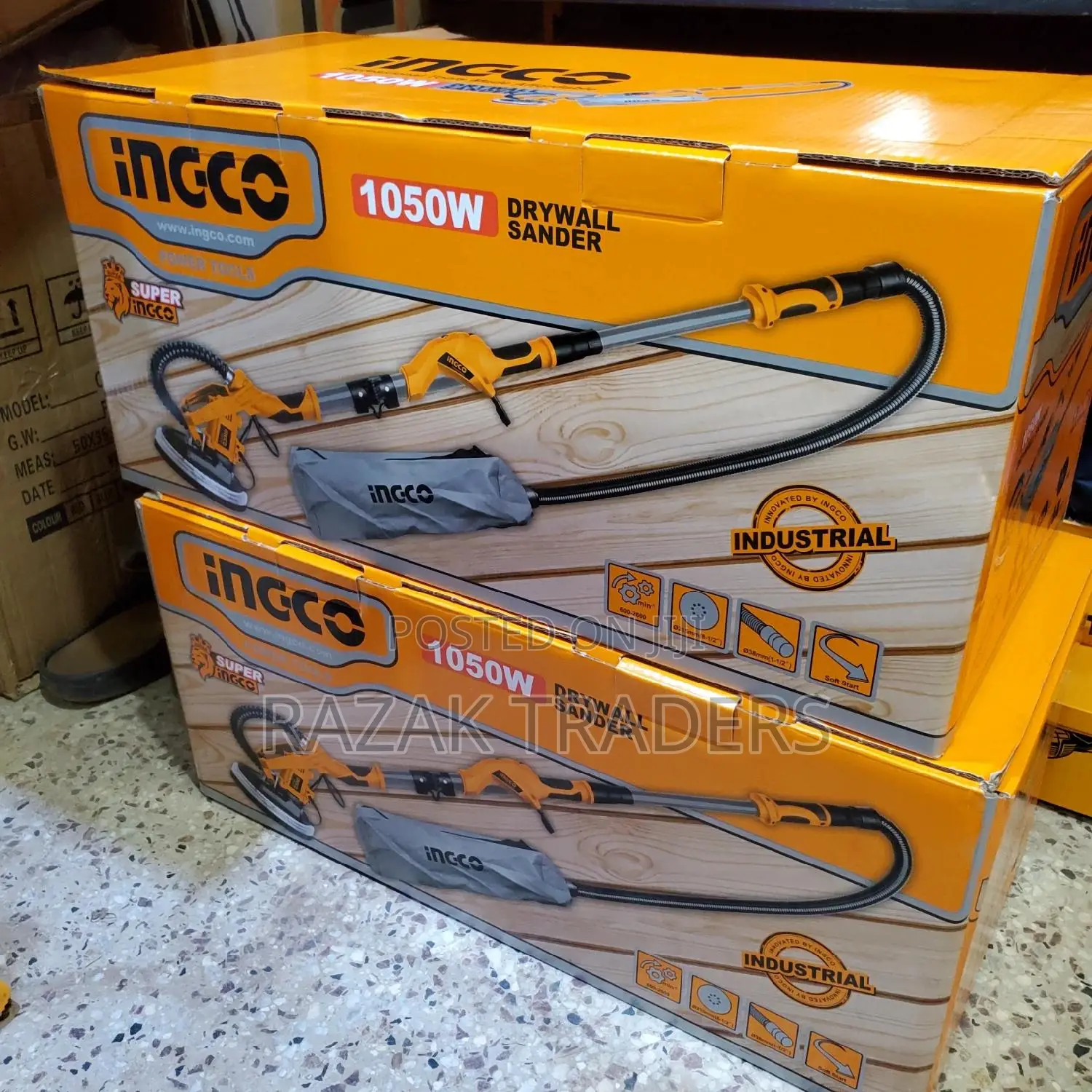 Ingco Drywall Sander 1050W With Dust Collect Bag