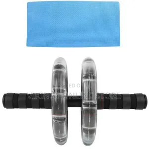 2 in 1 Exercise Set of Ab Roller Trimmer and a Mini Mat