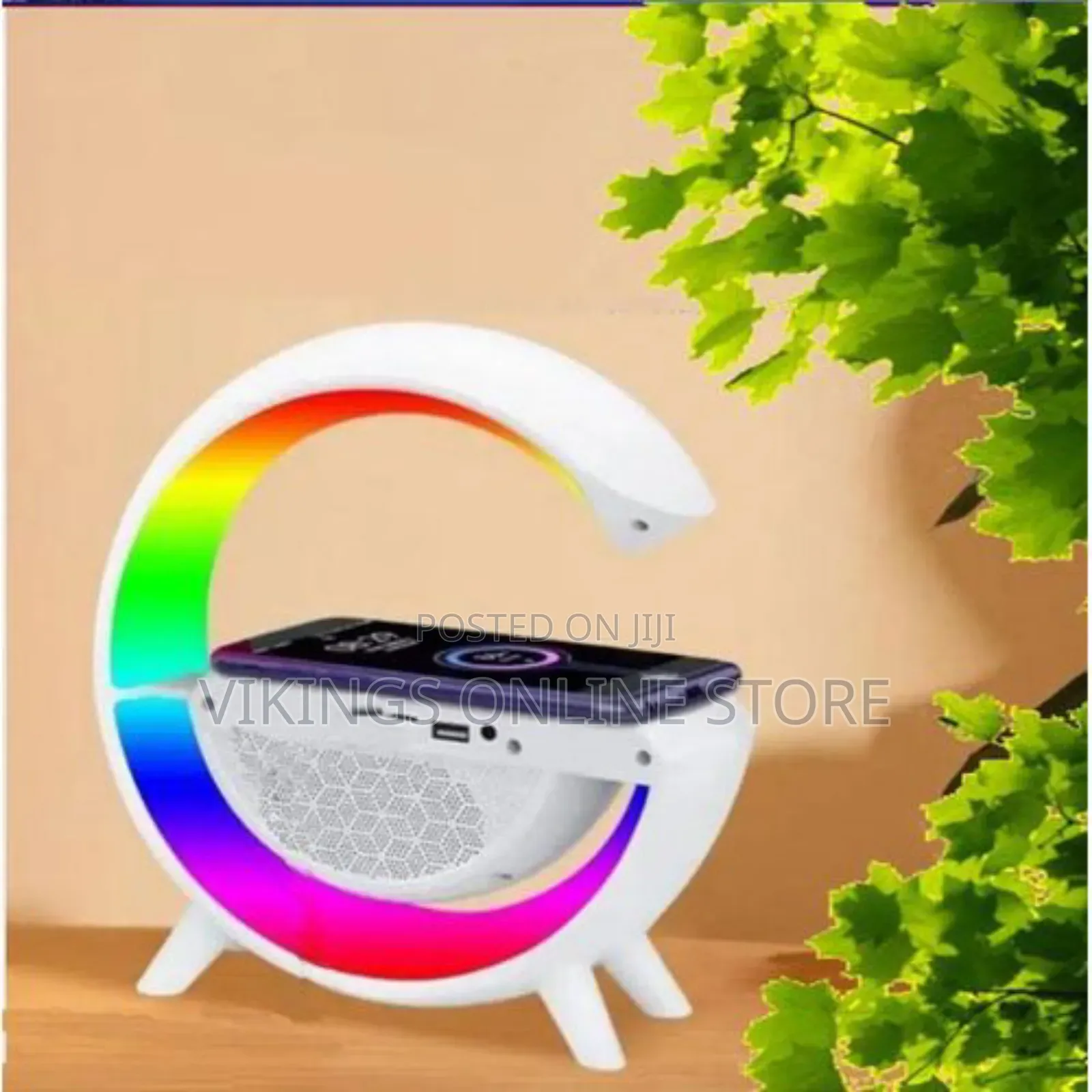 5-in-1 Bluetooth Speaker, Wireless Phone Charge, FM . Lamp