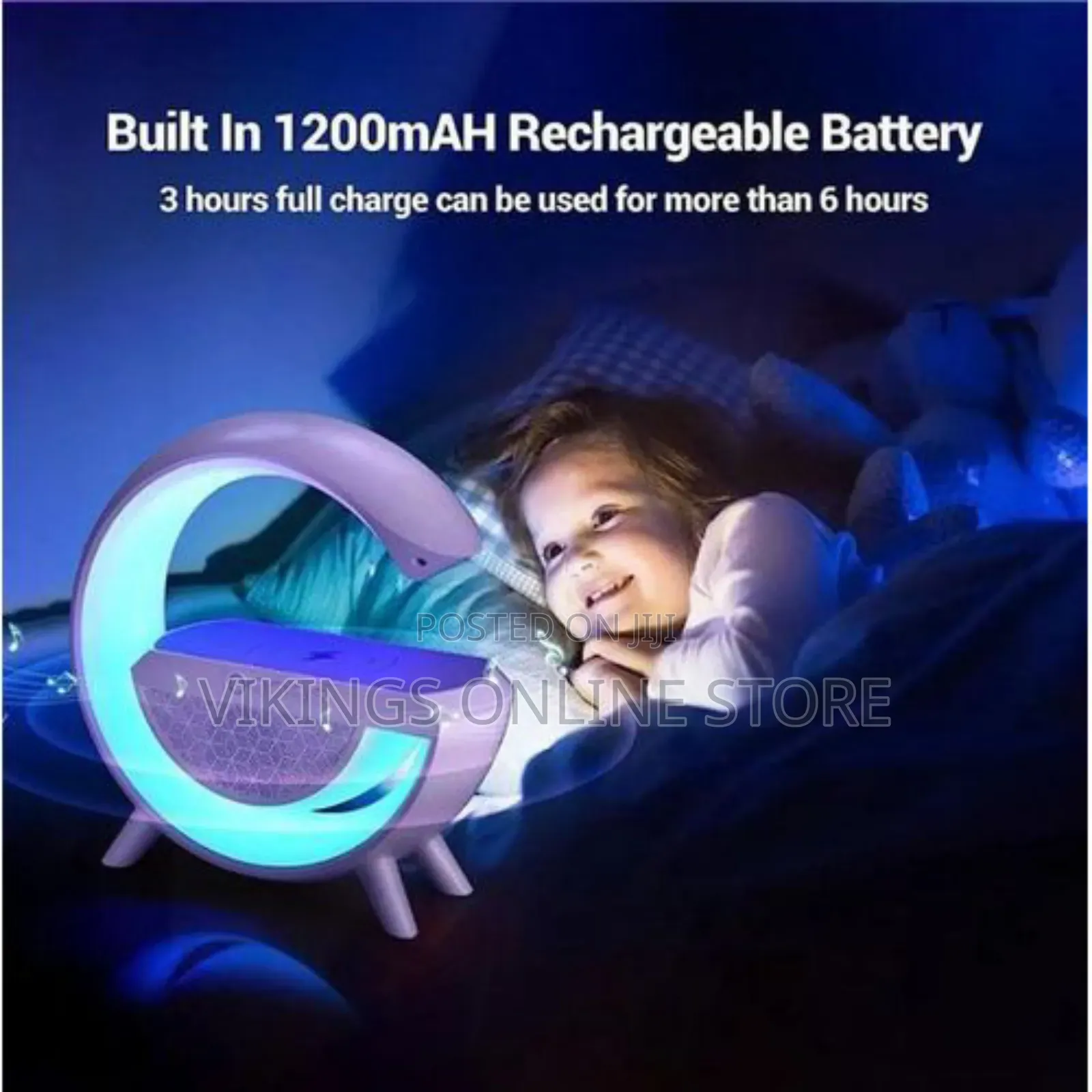 5-in-1 Bluetooth Speaker, Wireless Phone Charge, FM . Lamp