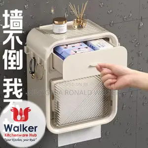Bathroom Wall-Mounted Tissue Box With Creamy Luxury