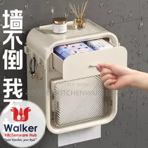 Bathroom Wall-Mounted Tissue Box With Creamy Luxury