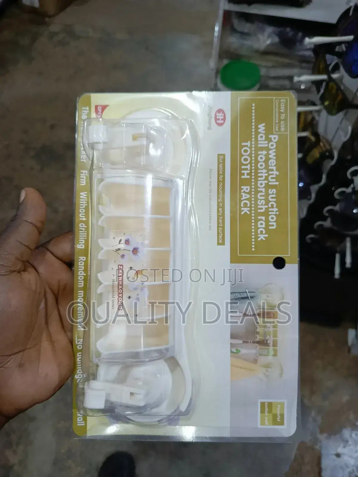 Powerful Wall Mounted Toothbrush Holder Rack